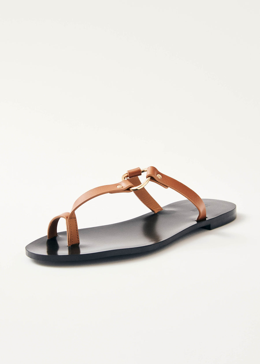 Jovie Tan Leather Sandals