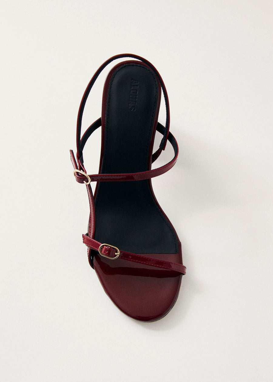 Elyn Onix Burgundy Leather Sandals