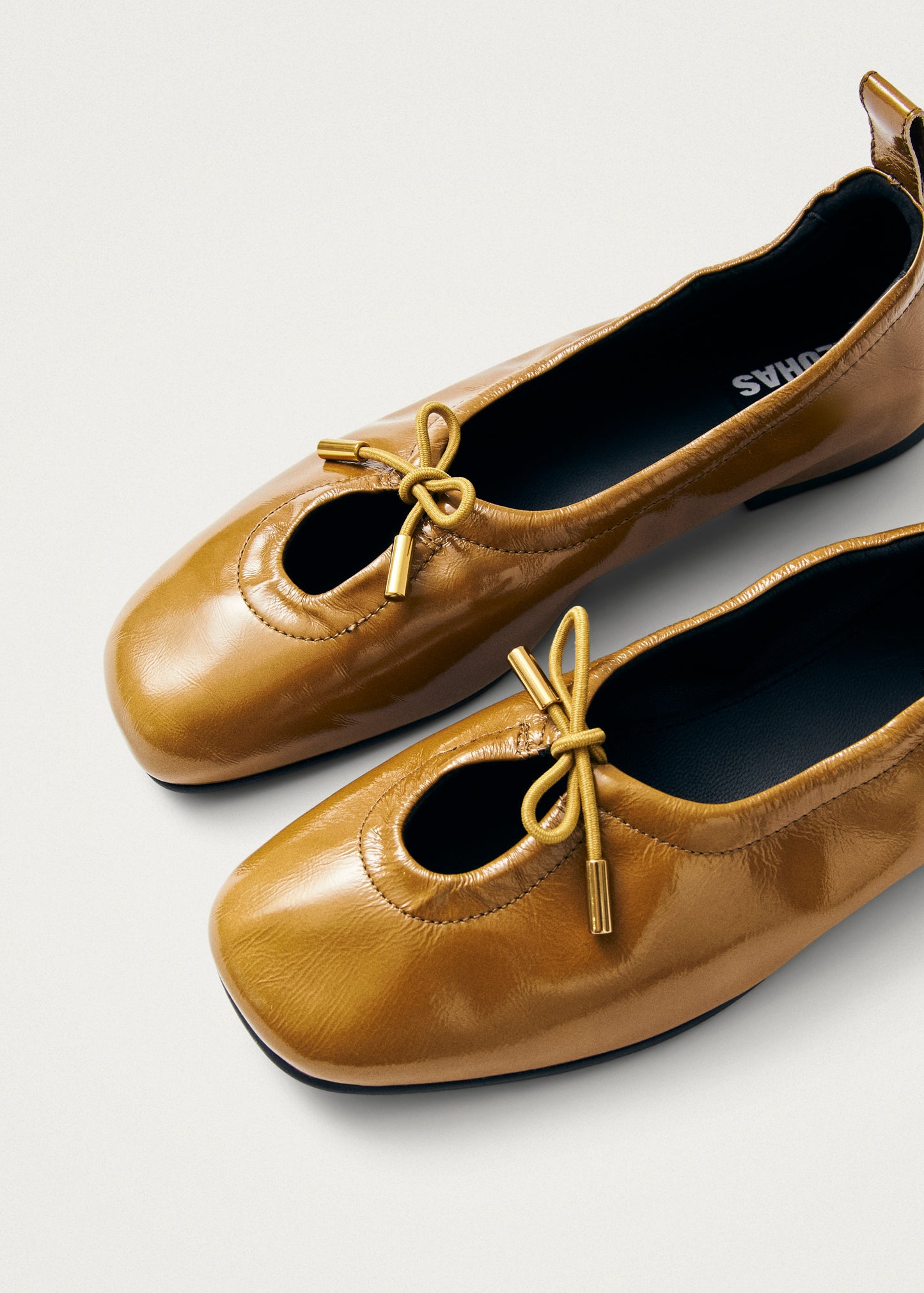 Rosalind Onix Caramel Leather Ballet Flats