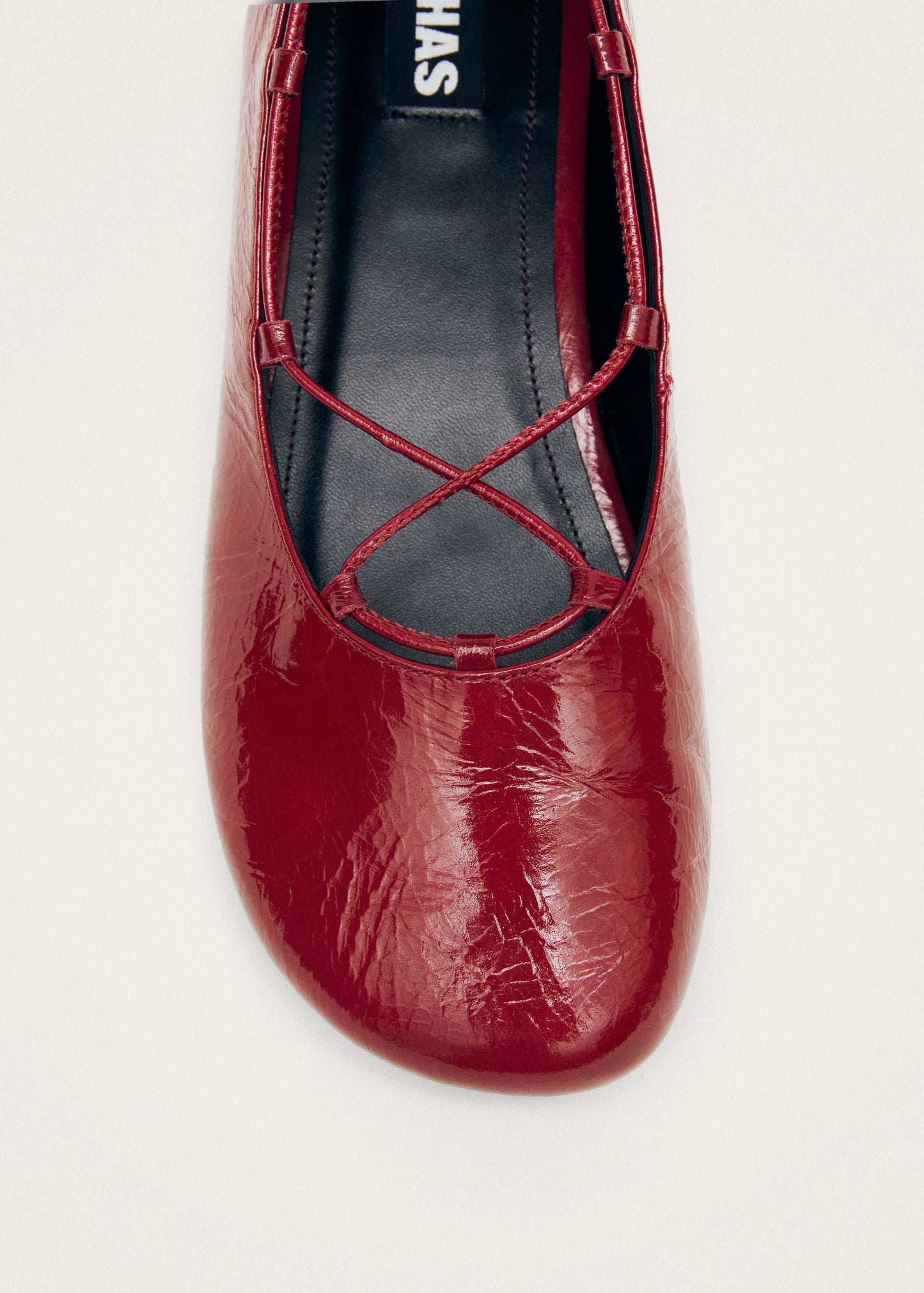 Hollis Onix Red Leather Ballet Flats