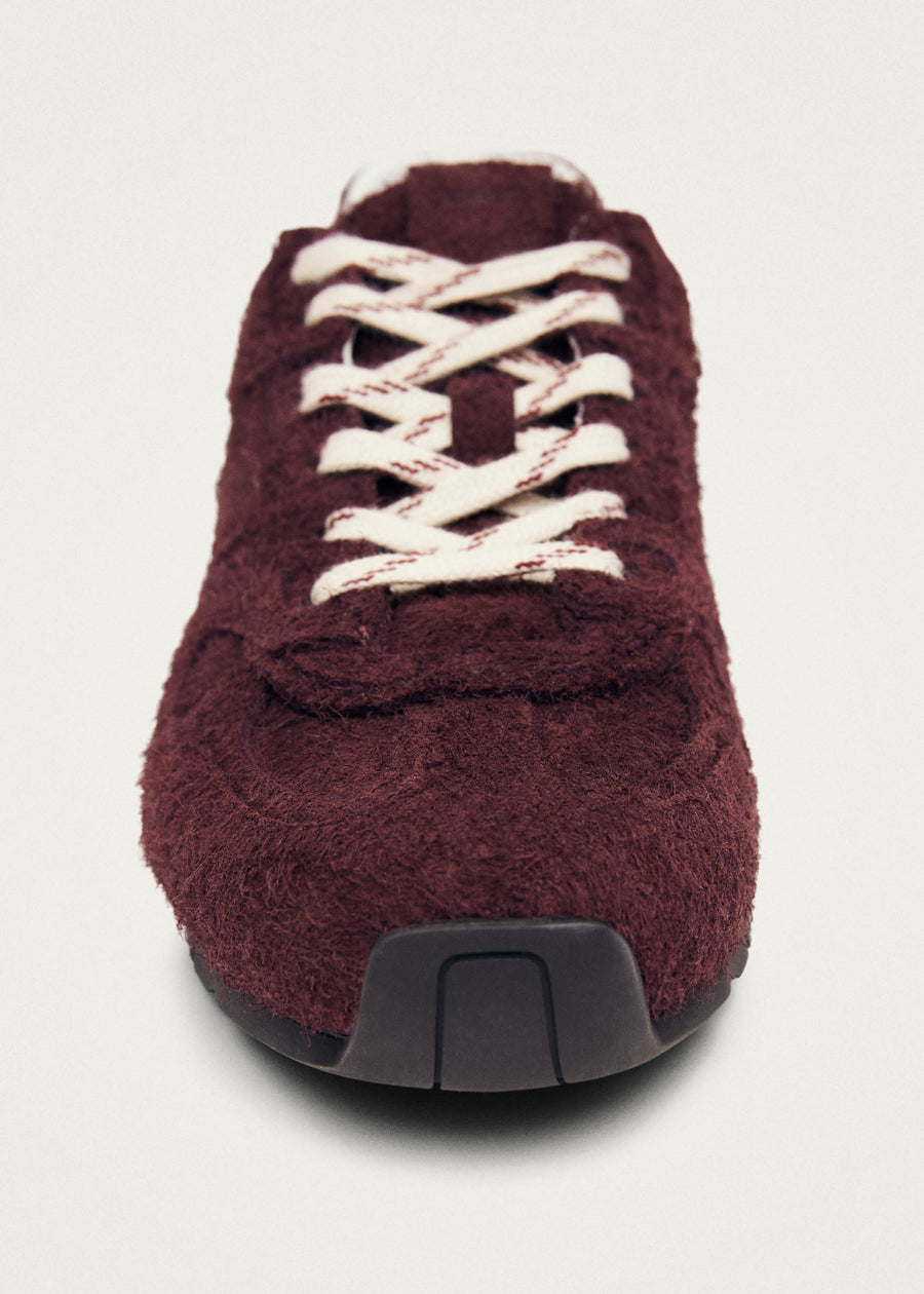 Tb.56 Suede Fuzzy Burgundy Leather Sneakers