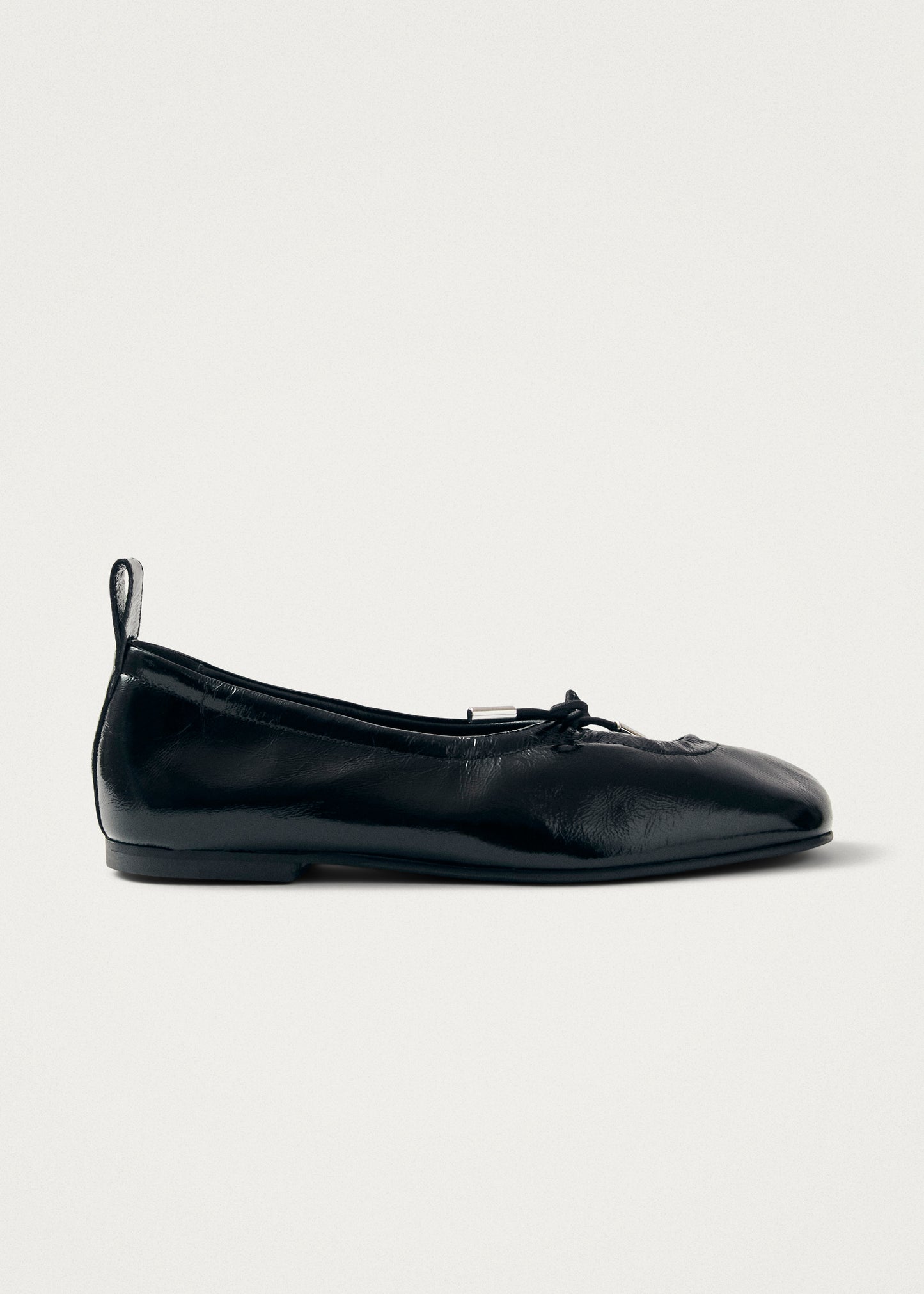 Rosalind Onix Black Leather Ballet Flats