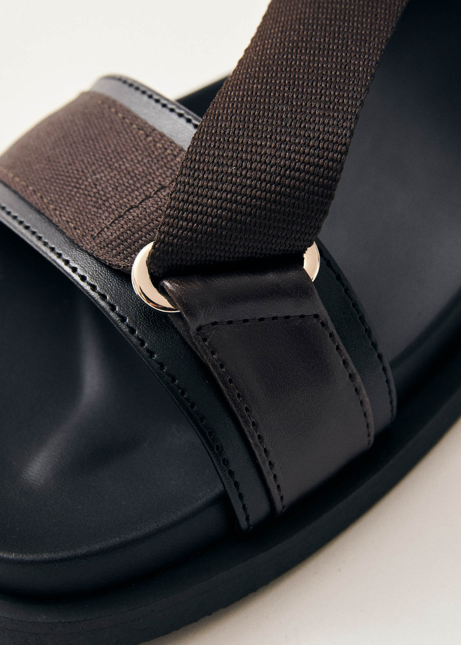 Indigo Brown Vegan Leather Sandals