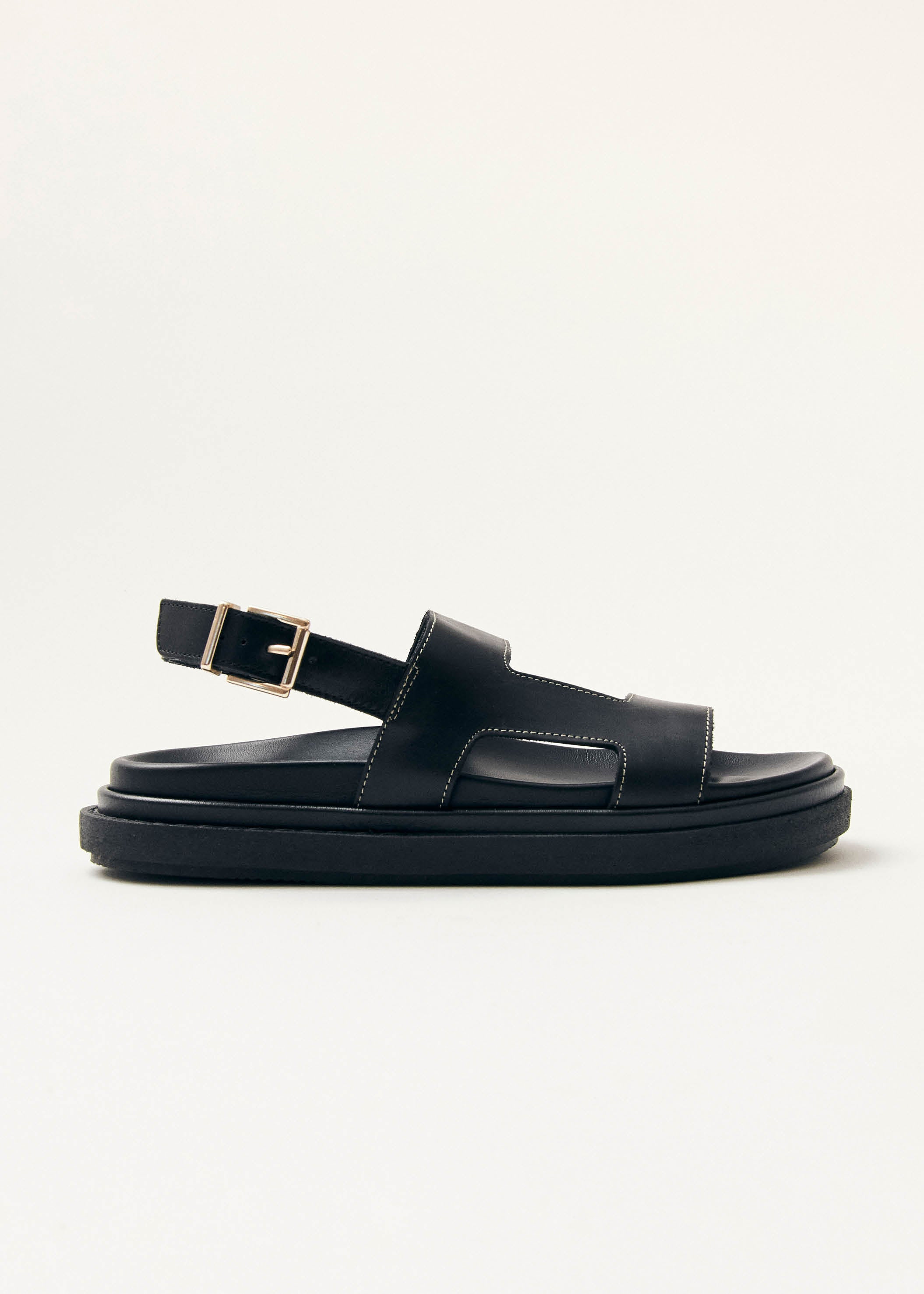 Lorelei - Black Leather Sandals | ALOHAS