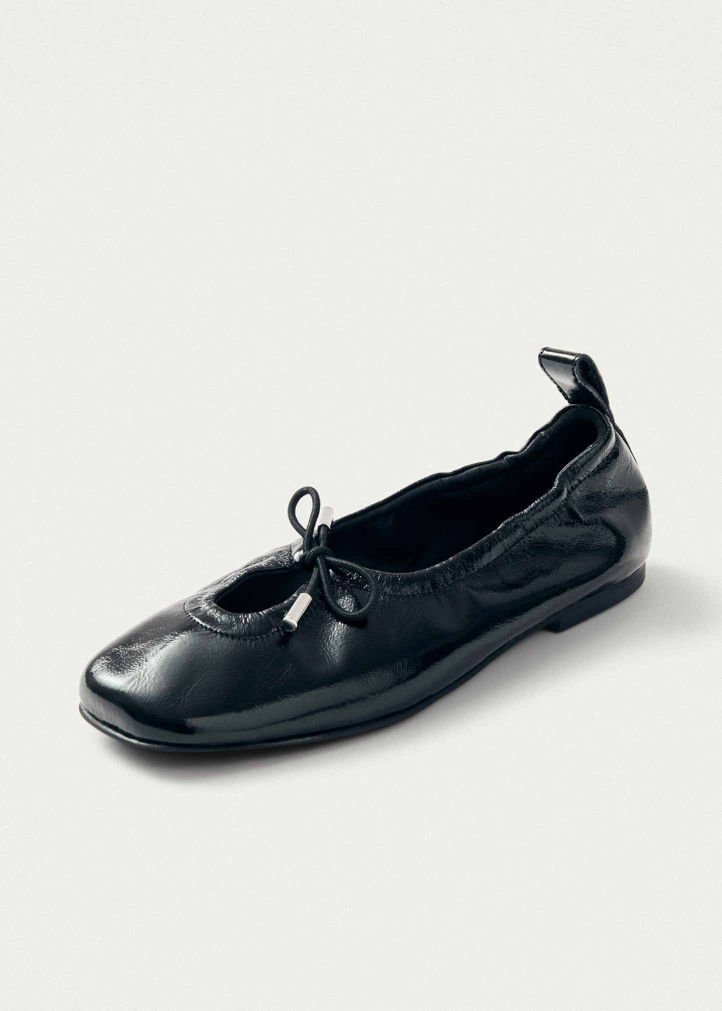 Rosalind Onix Black Leather Ballet Flats