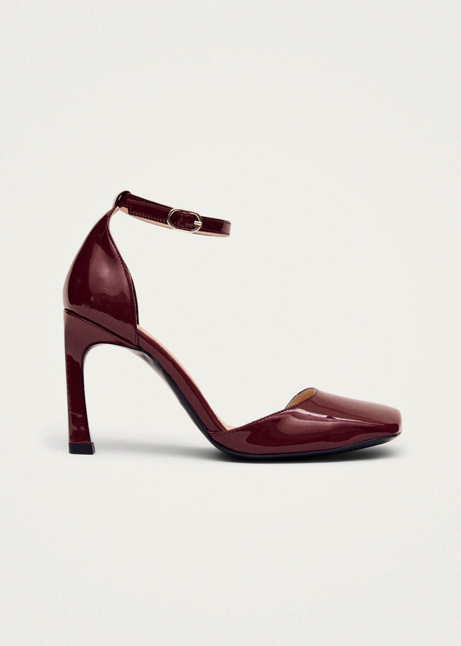 Liebe Onix Burgundy Leather Pumps