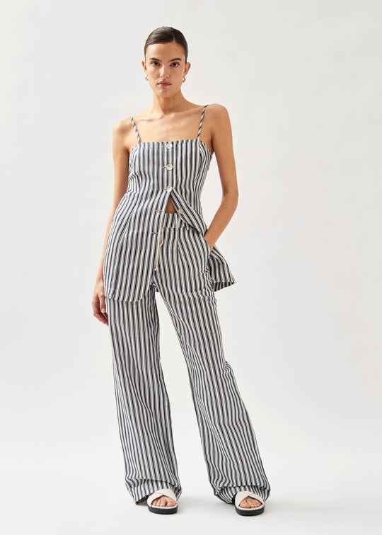 Suzette Stripes Blue And White Trousers
