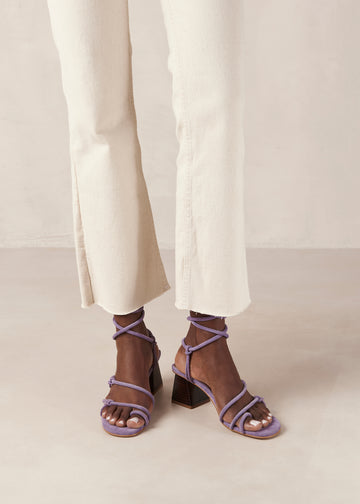 Goldie Purple Leather Sandals ALOHAS