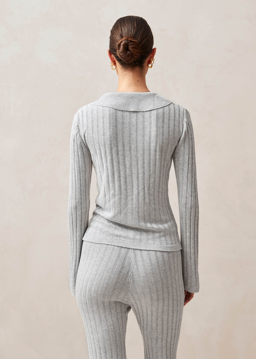 Michelle Grey Tricot Sweater