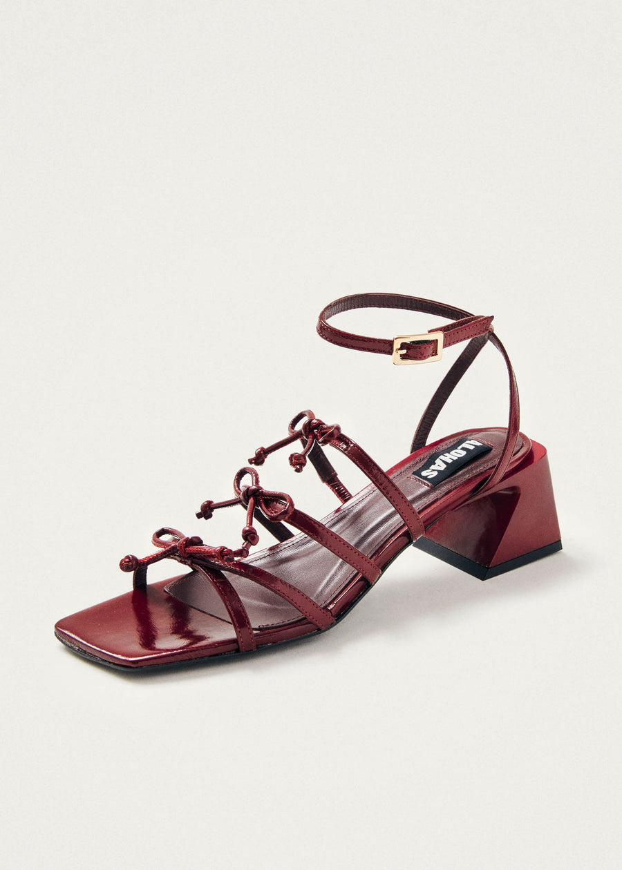 Luzelle Onix Burgundy Leather Sandals