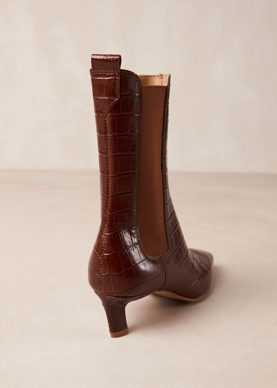 Kaleo Alli Brown Leather Ankle Boots