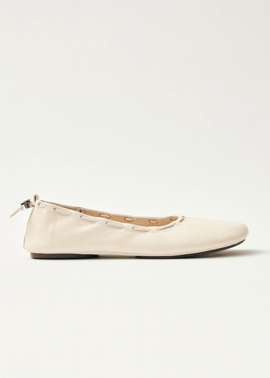 Gill Cream Leather Ballet Flats