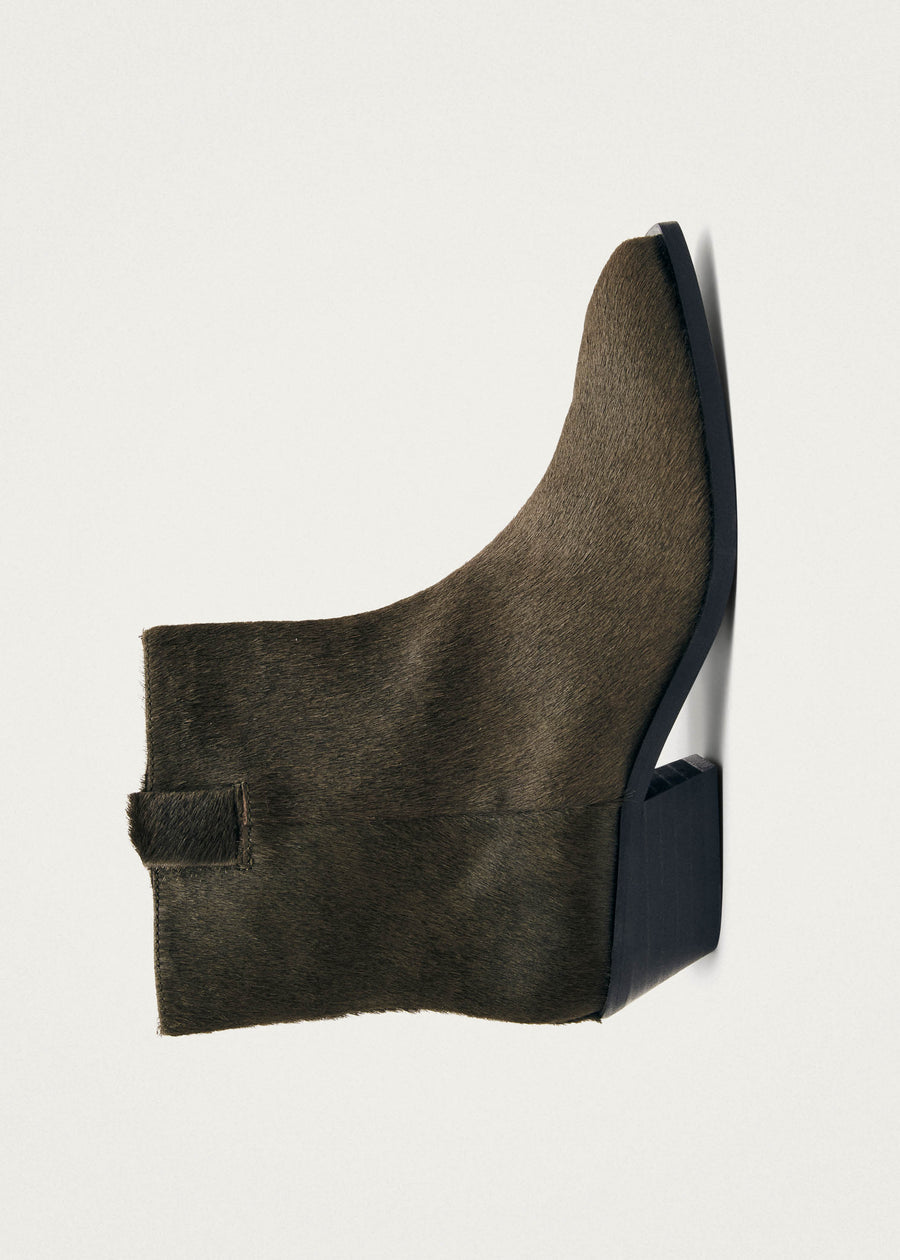 Syd Soft Khaki Leather Ankle Boots