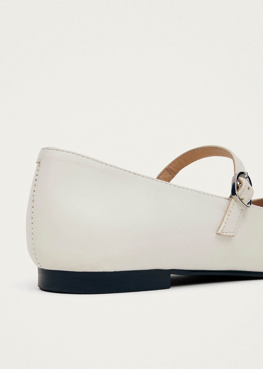 Musa Bicolor Black Cream Leather Ballet Flats