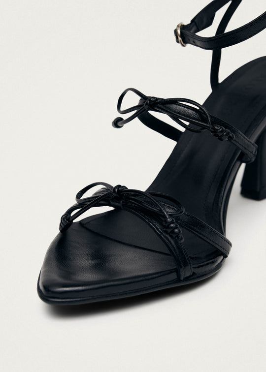 Malia Black Leather Sandals