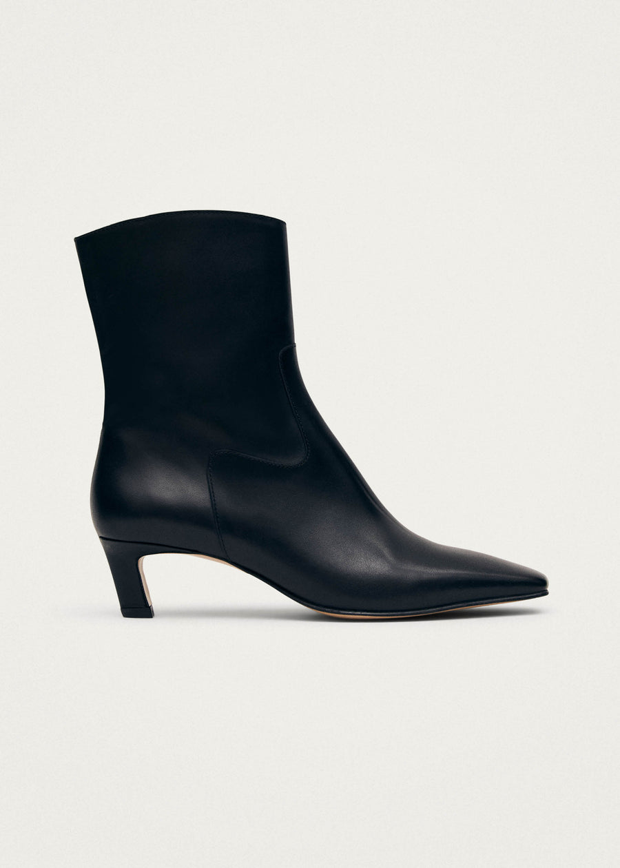 Nash Black Leather Ankle Boots