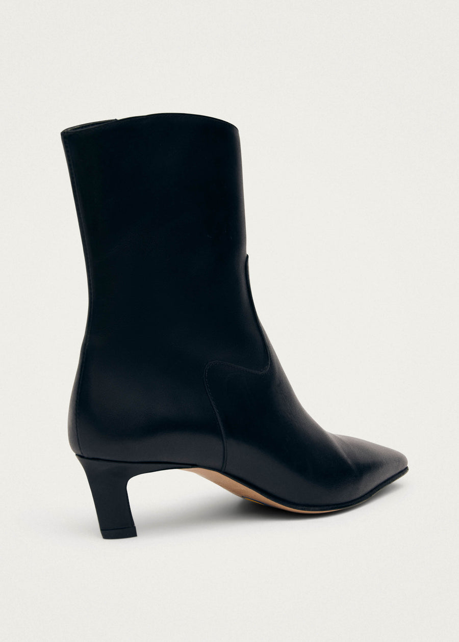 Nash Black Leather Ankle Boots