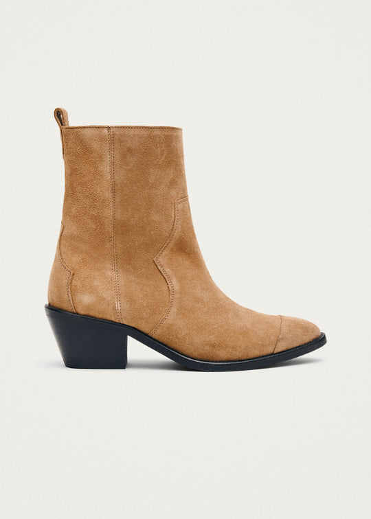 Austin Suede Tan Leather Ankle Boots