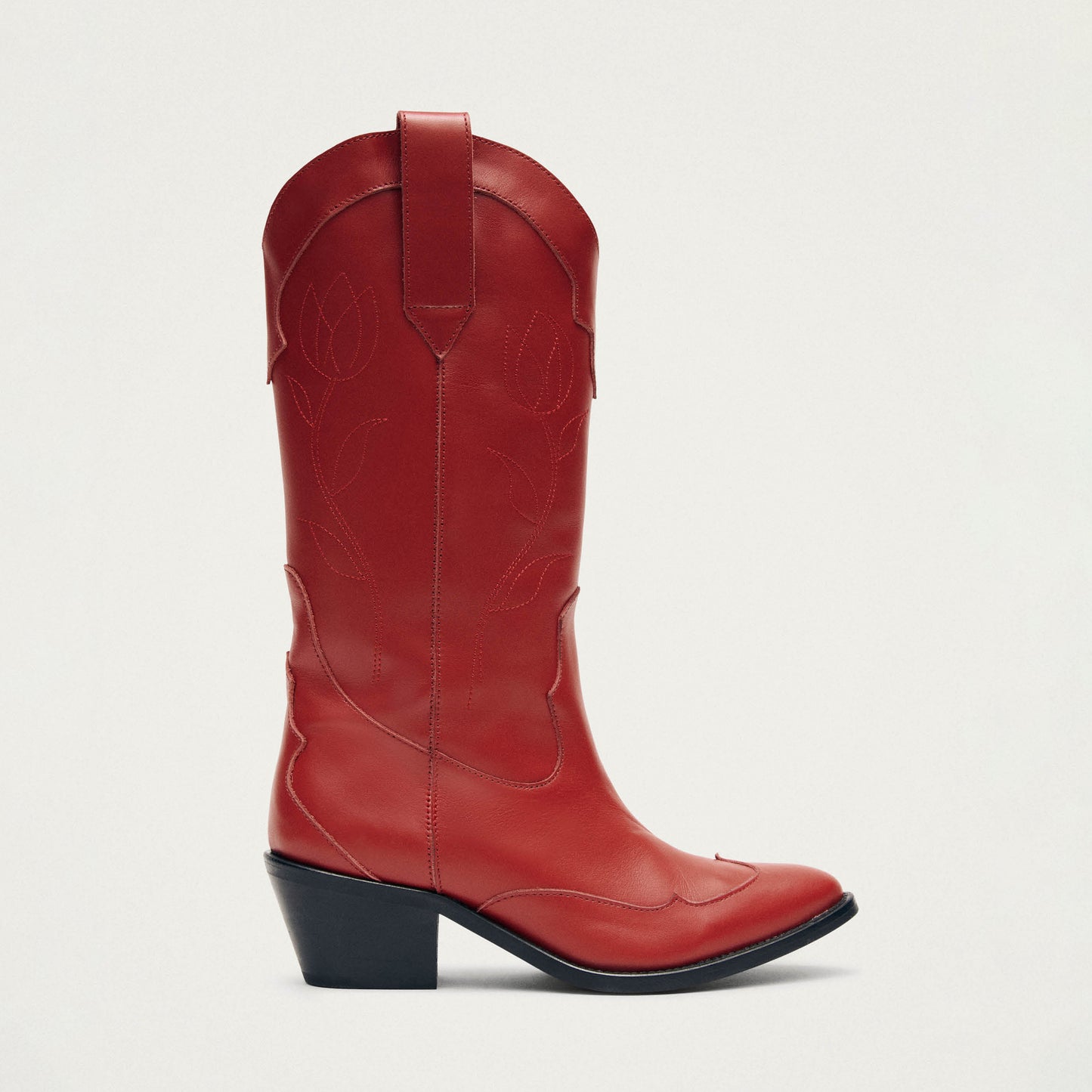 Liberty Botas cowboy  de cuero rojas