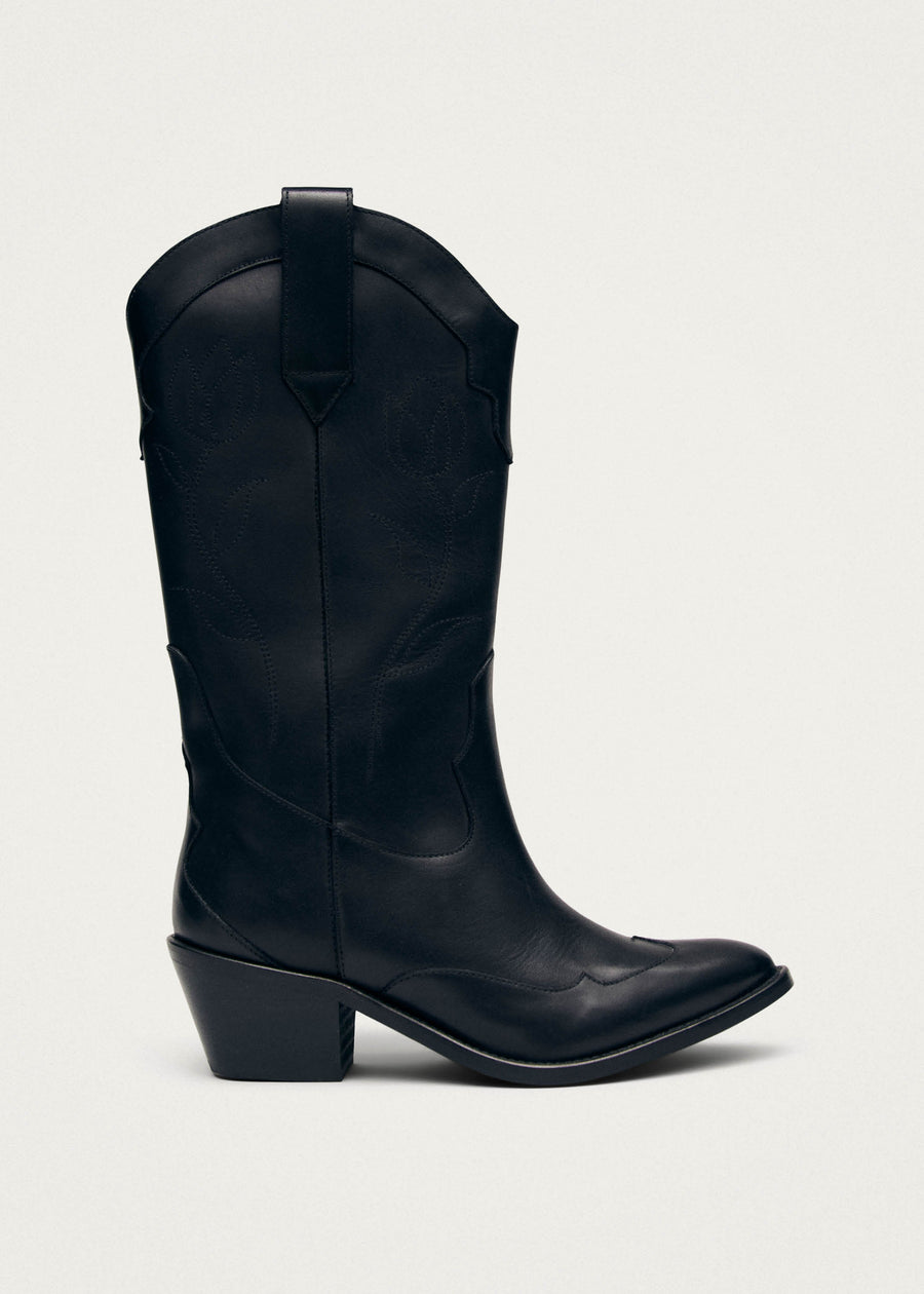 Liberty Black Leather Boots