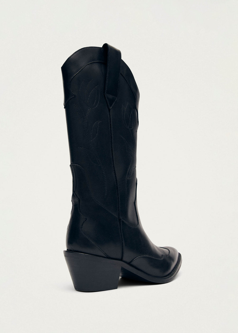 Liberty Black Leather Boots