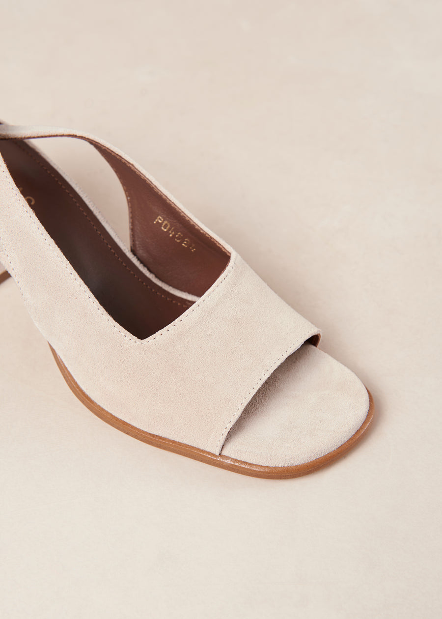 Lille Suede Pearl Leather Mules