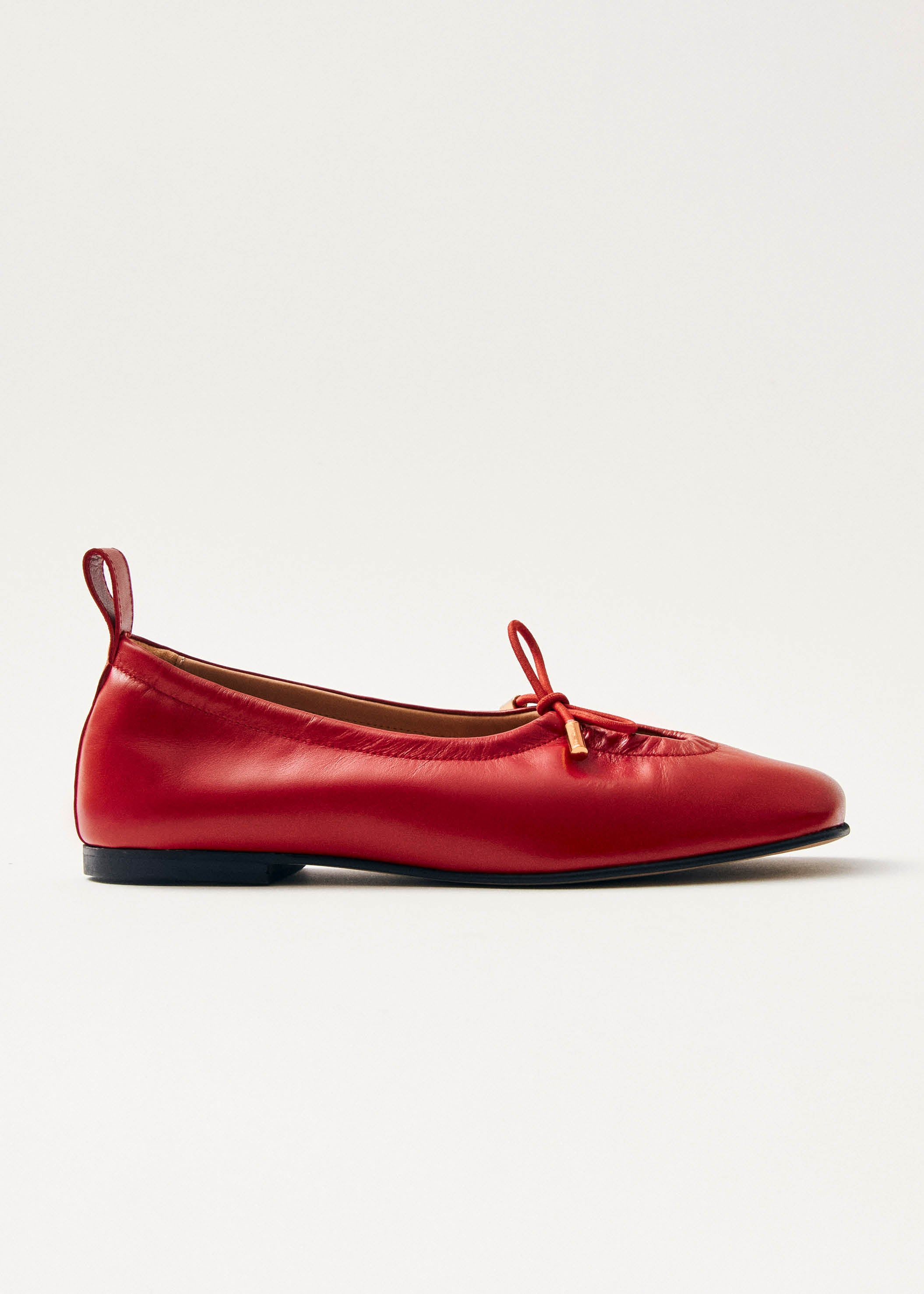 Rosalind Red Leather Ballet Flats | ALOHAS