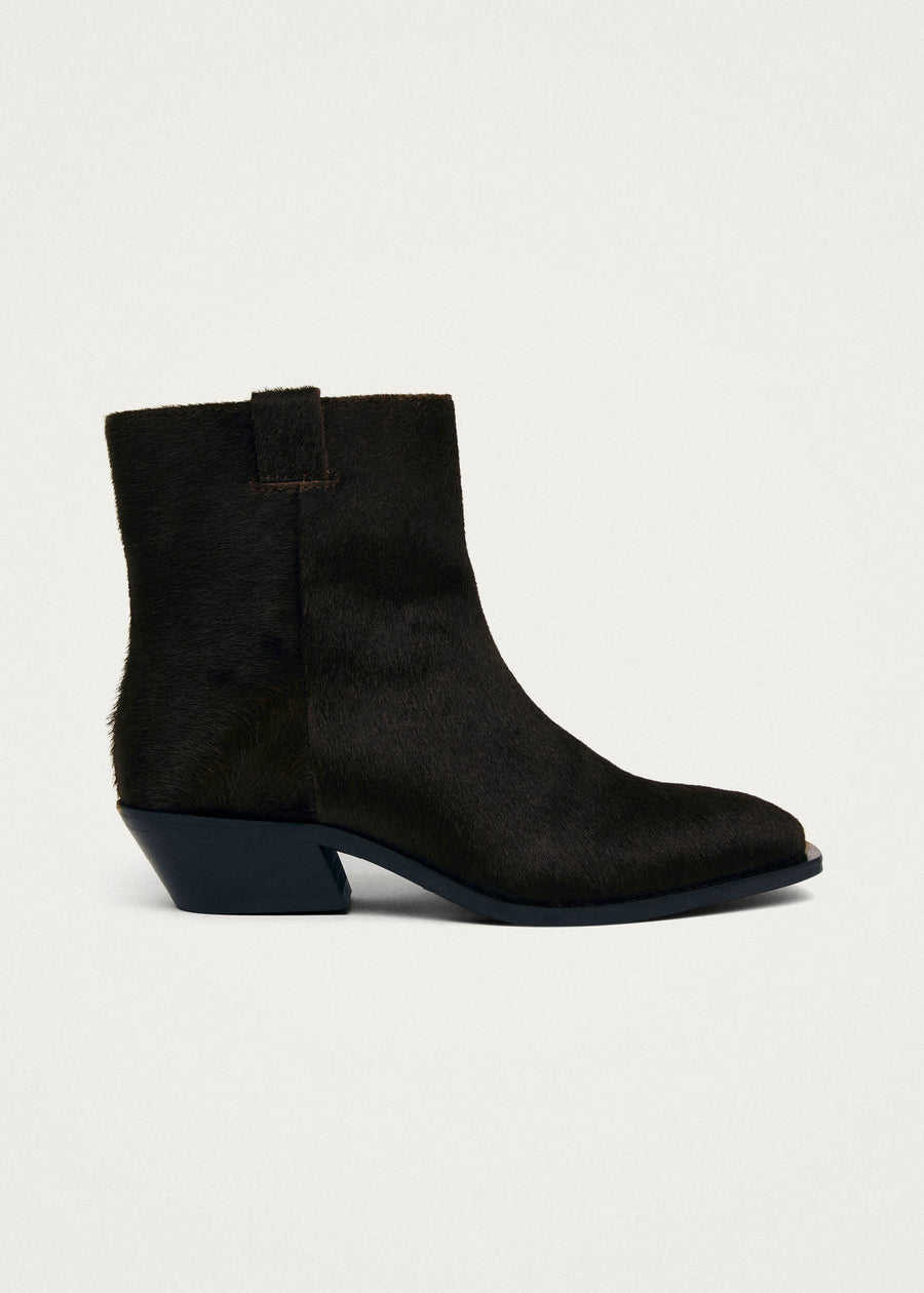 Syd Soft Dark Brown Leather Ankle Boots