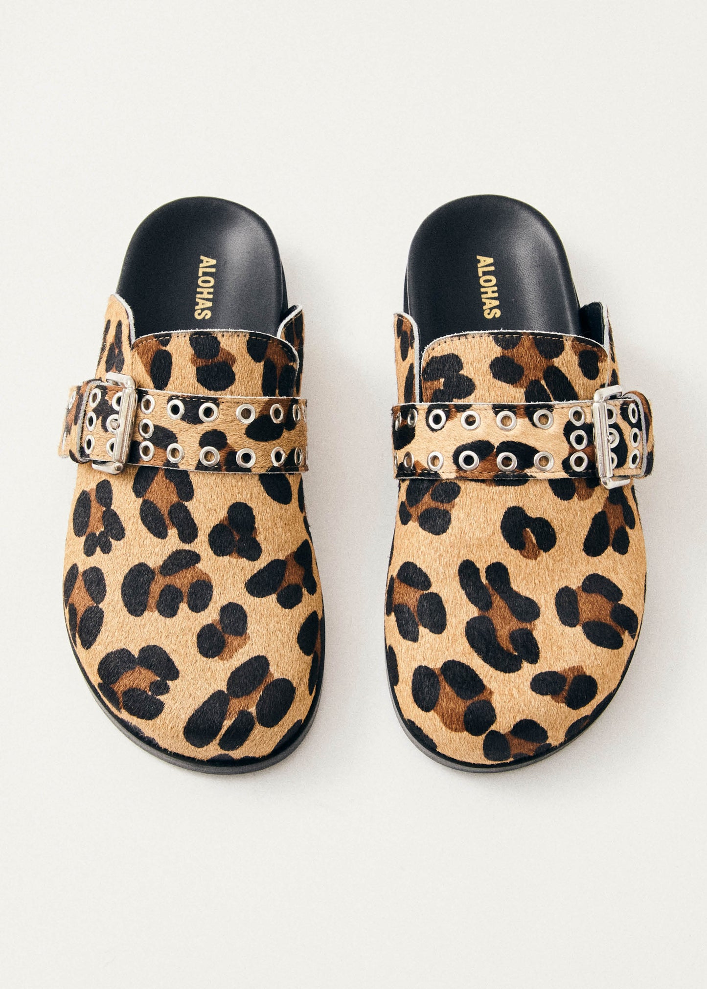 Halia Zoccoli Leopardati in Pelle Beige