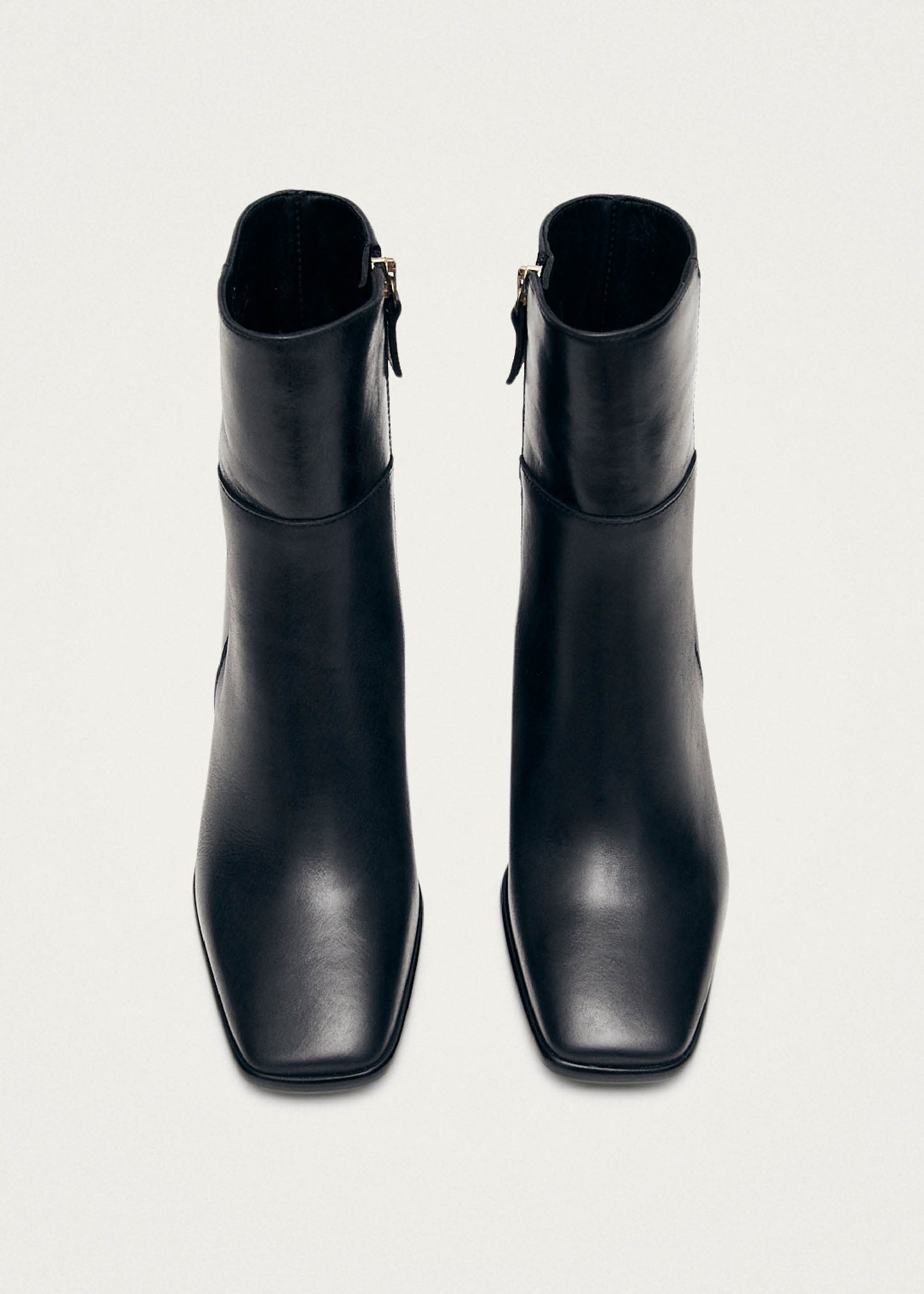 West Bottines en cuir noir