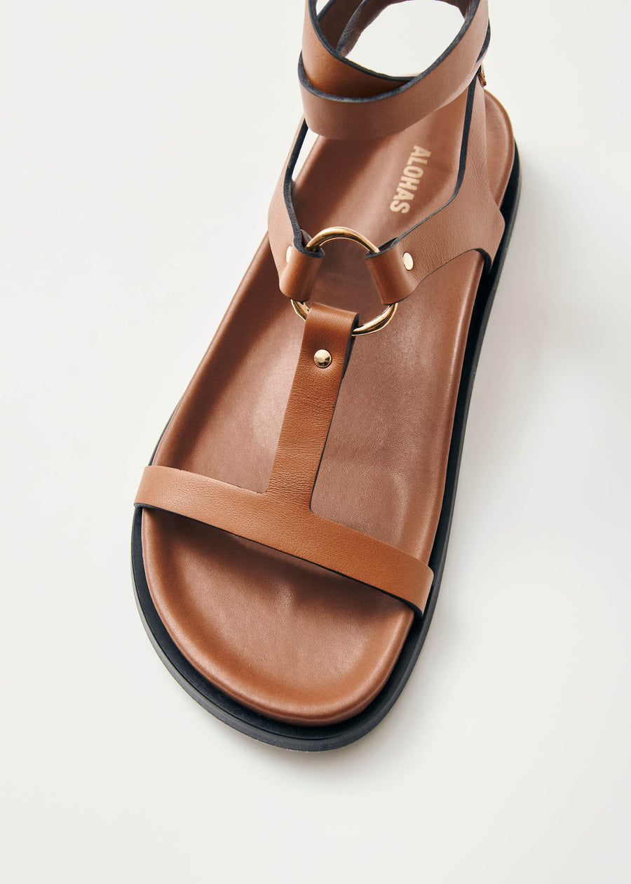 Kizzi Tan Leather Sandals