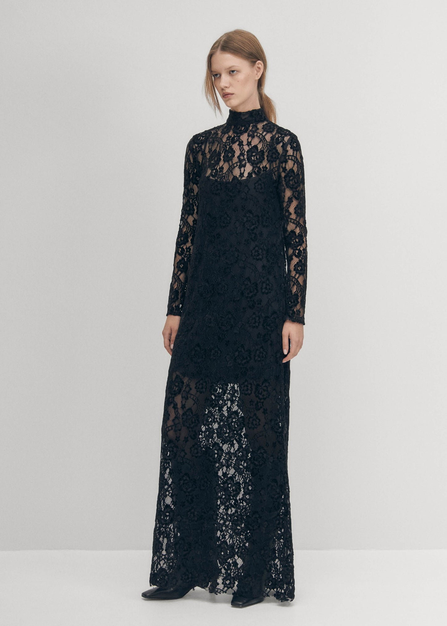 Tiban Lace Vestido Negro