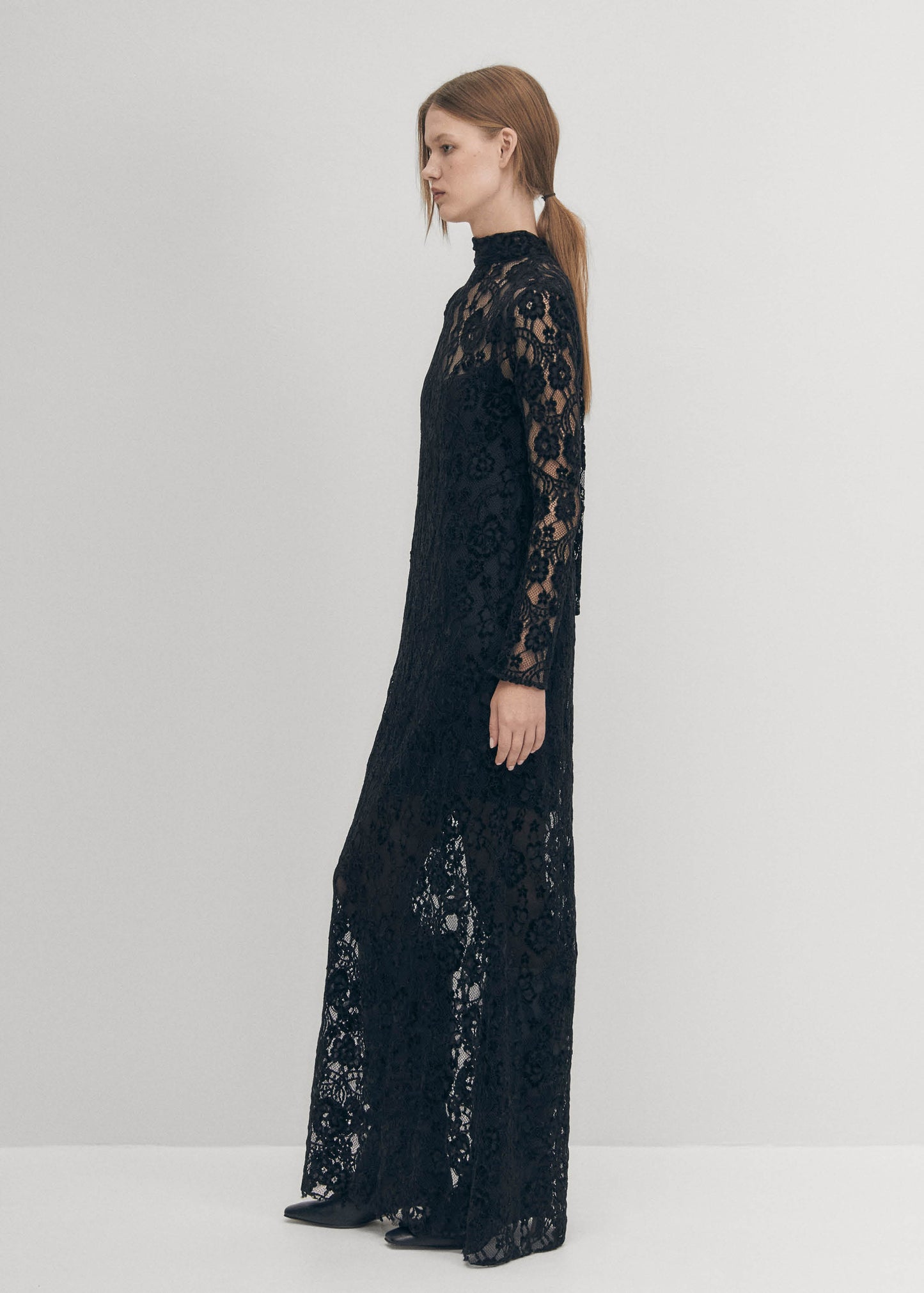 Tiban Lace Vestido Negro