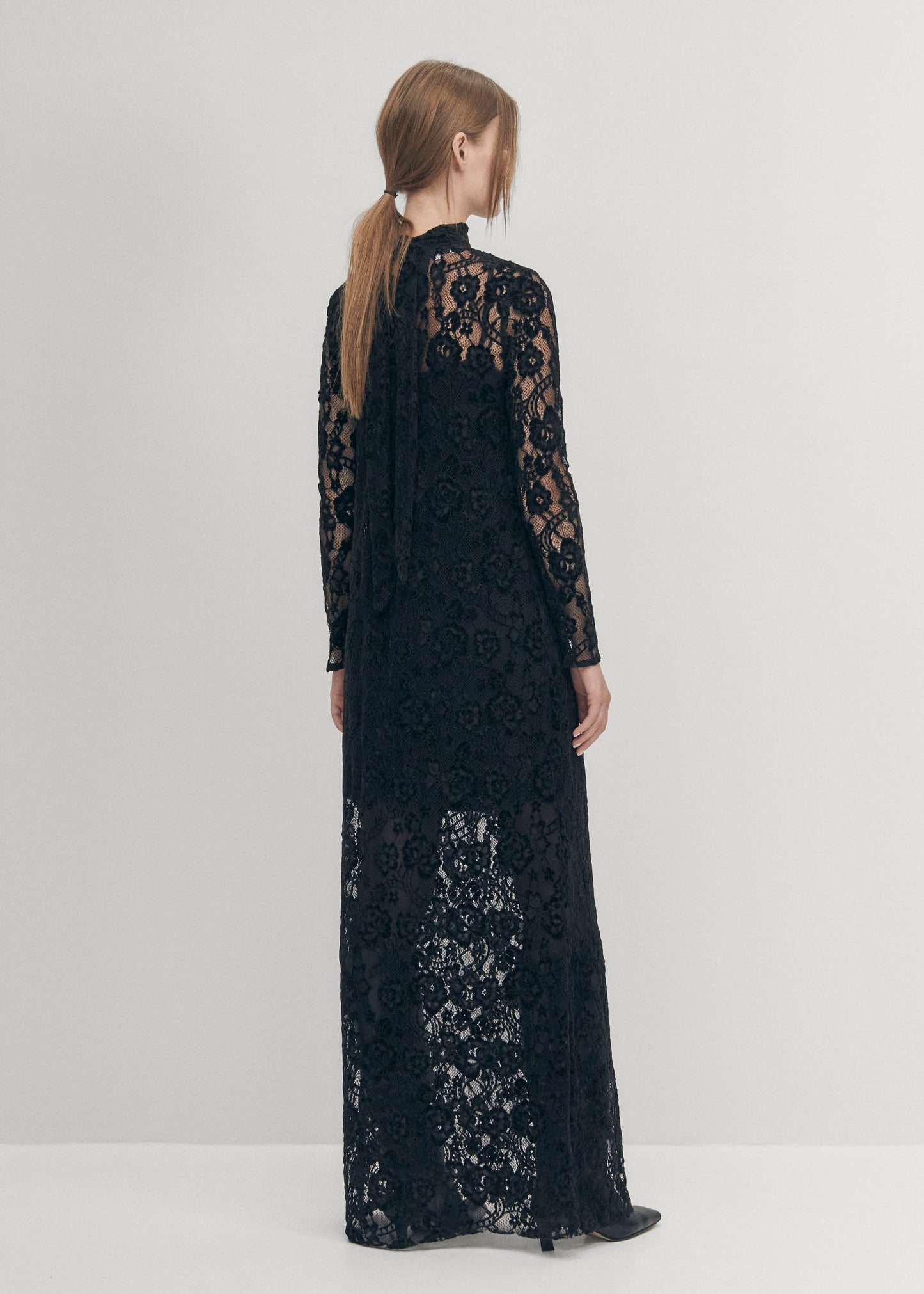 Tiban Lace Vestido Negro