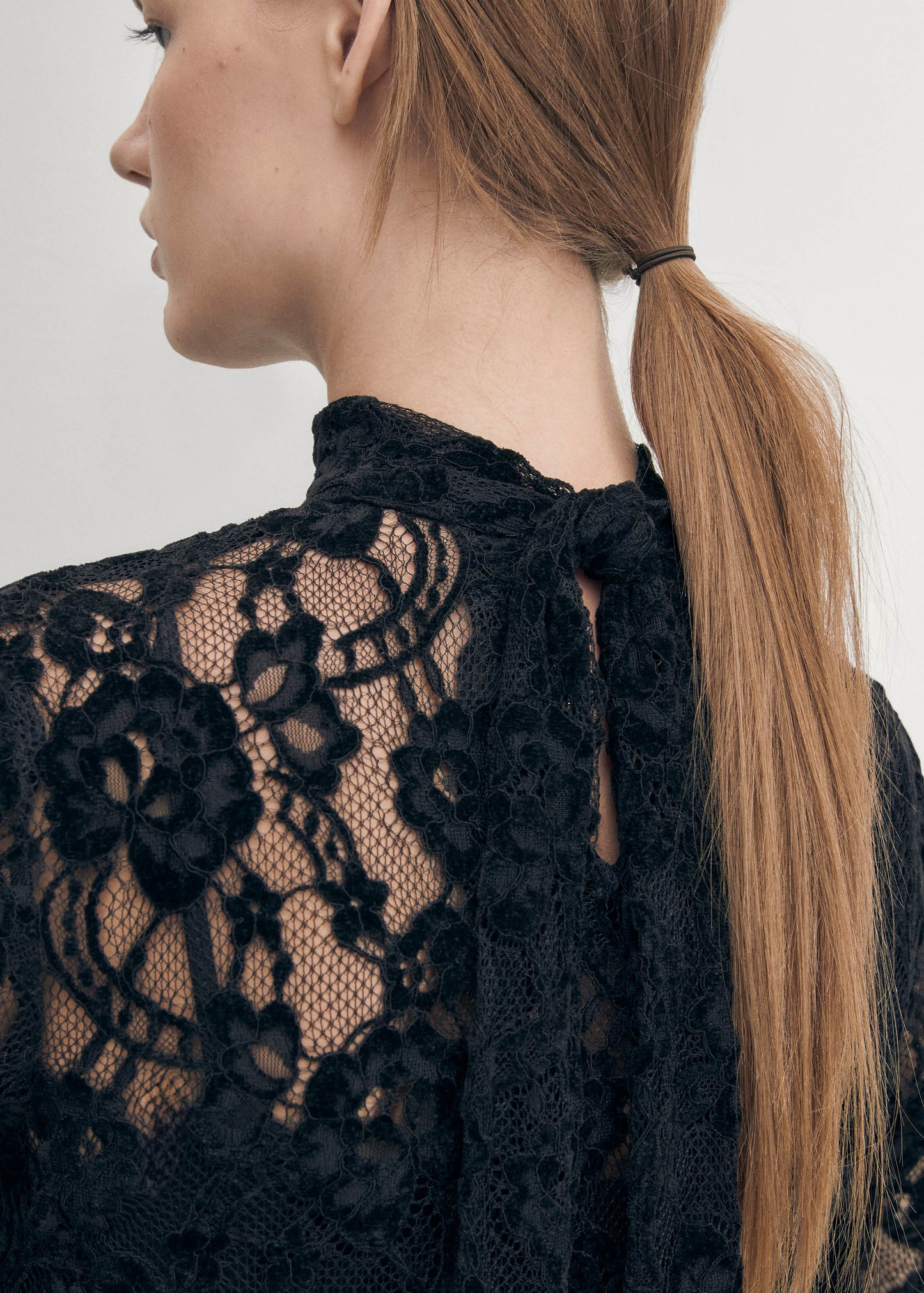 Tiban Lace Vestido Negro