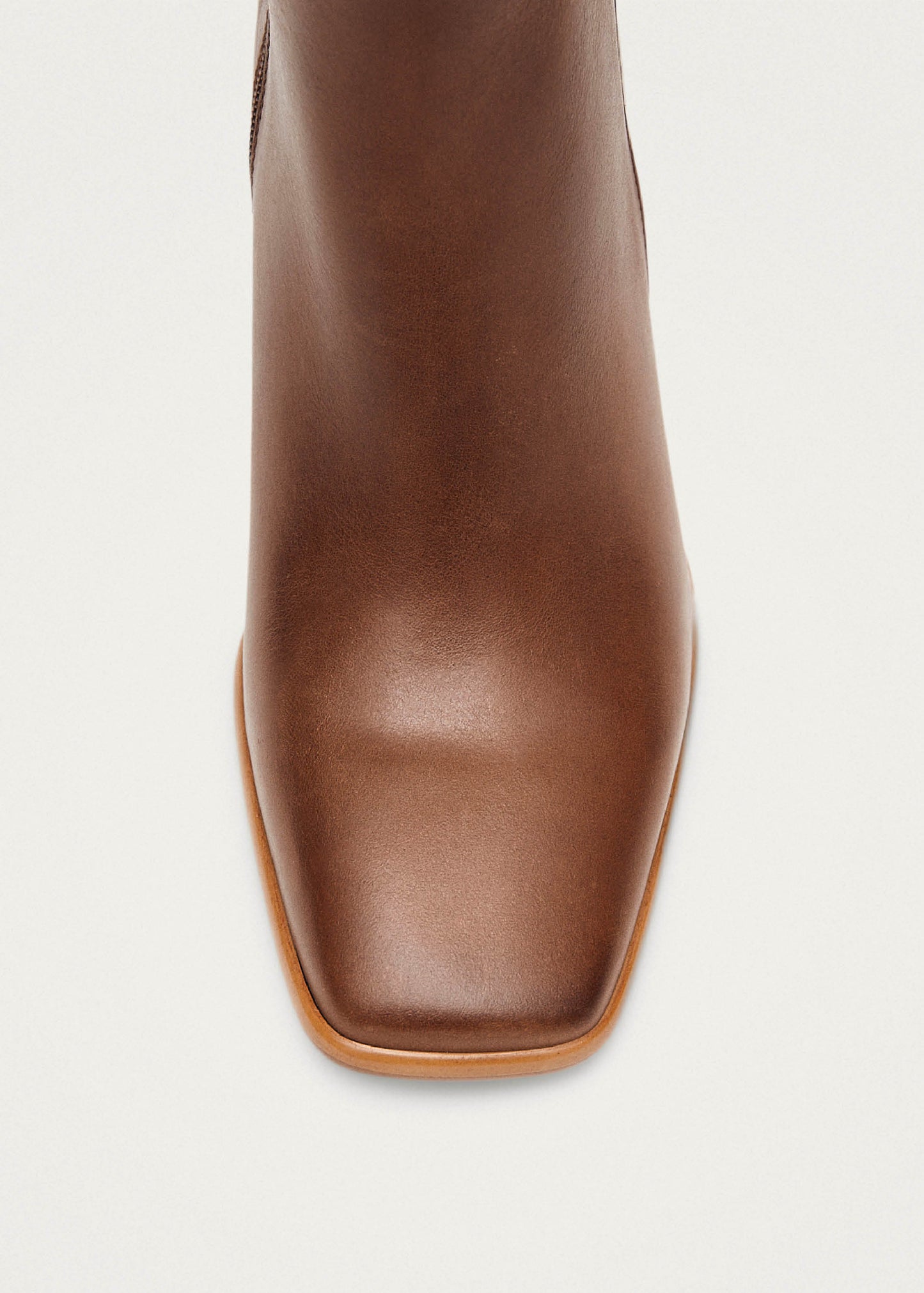 West Camel Leather Ankle Boots