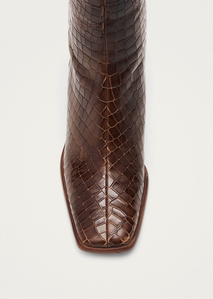 East Alli Brown Leather Boots