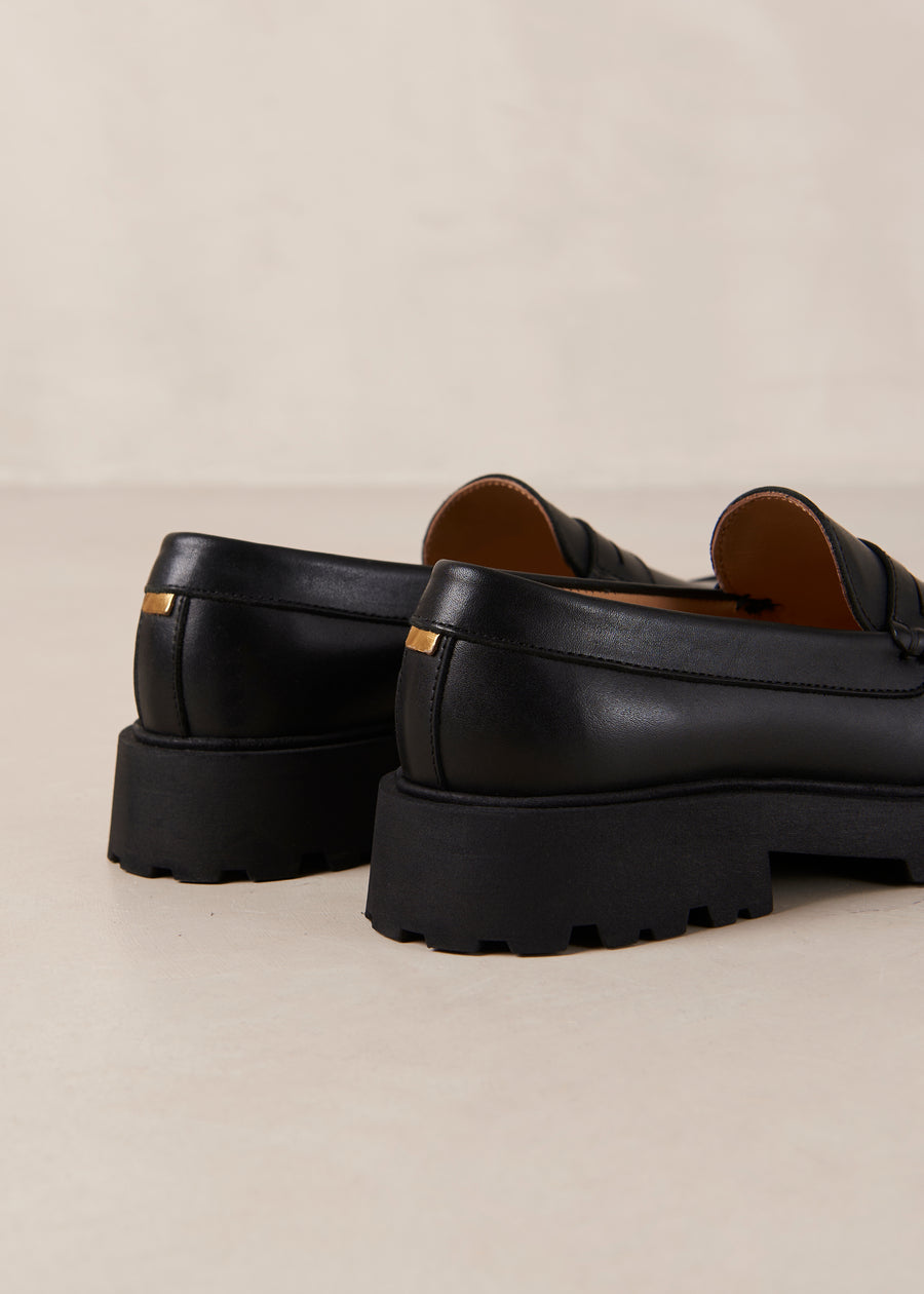 Dexter Black Leather Loafers