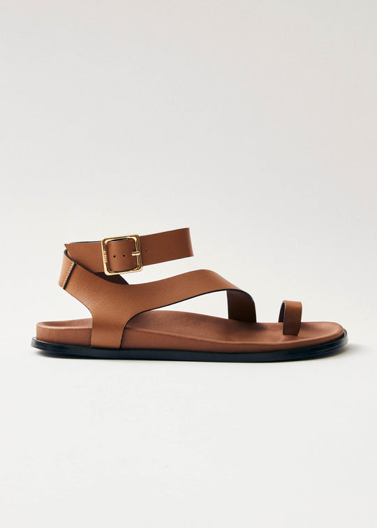 Myles Tan Leather Sandals