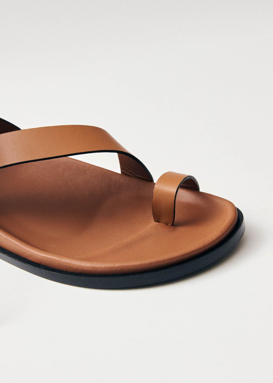 Myles Tan Leather Sandals