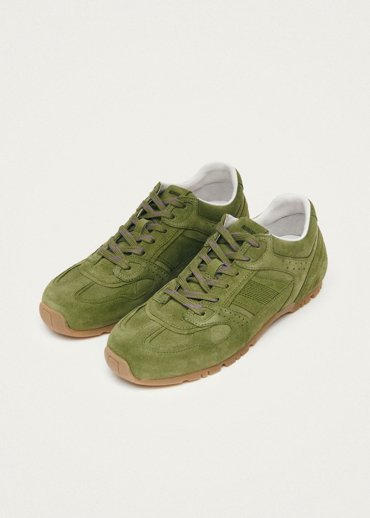 Tb.56 Suede Green Leather Sneakers