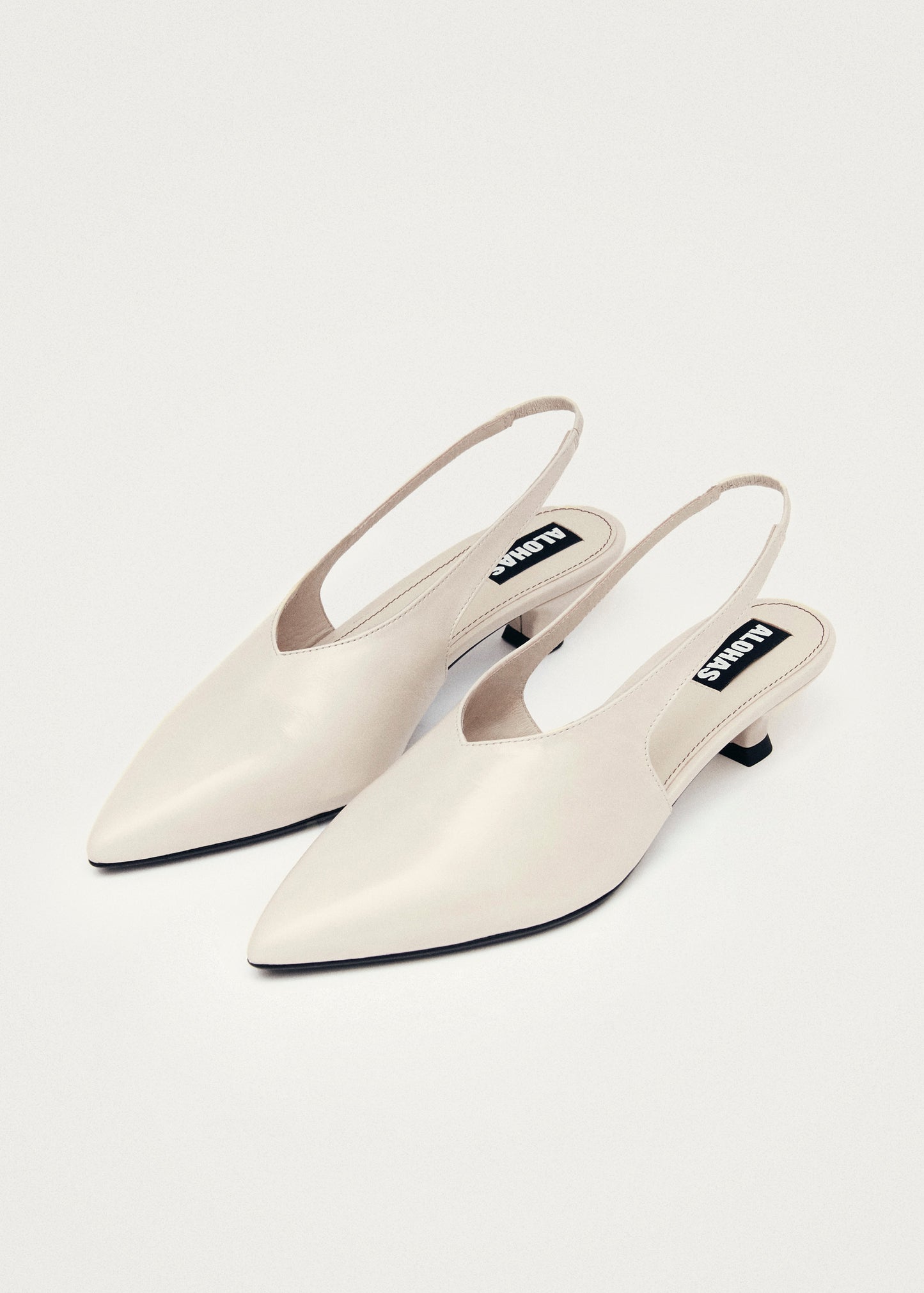 Eros Creme Leder Pumps