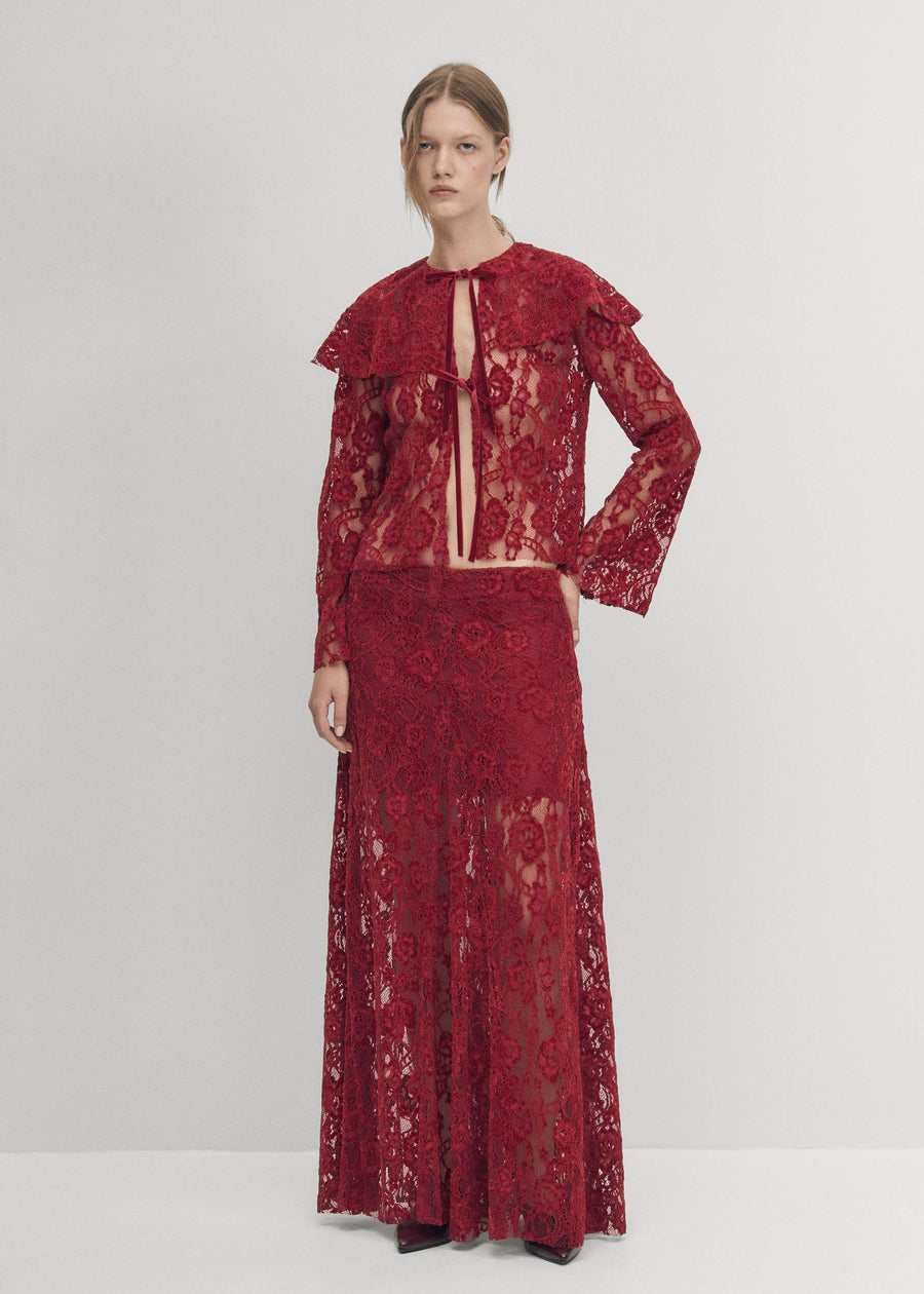 Bundi Lace Wine Skirt