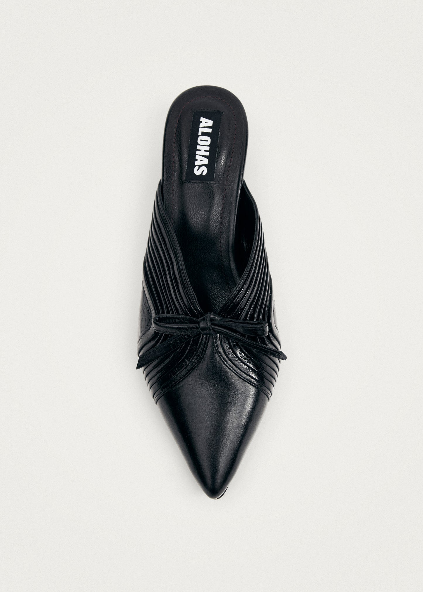 Gayle Black Leather Mules