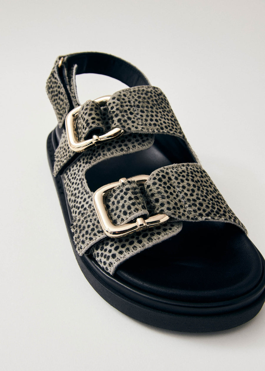 Harper Soft Grey Leather Sandals