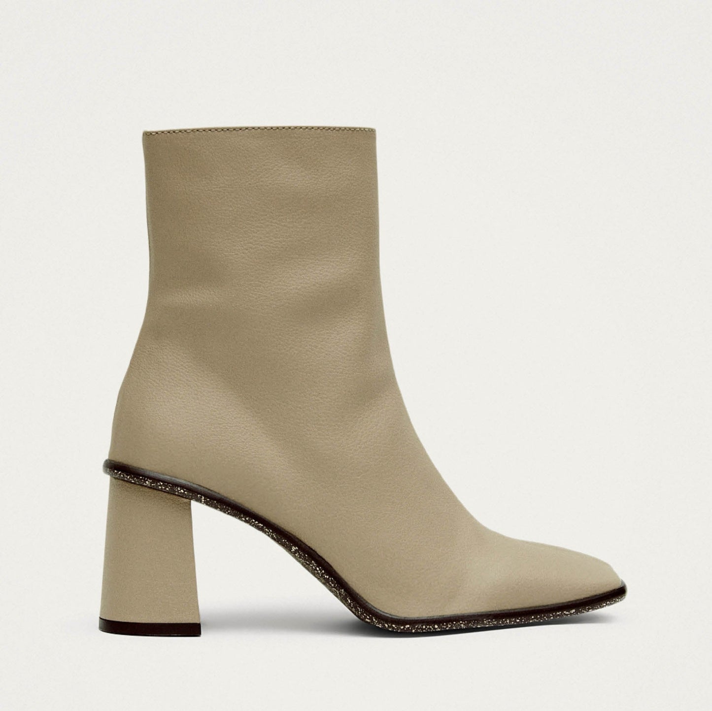 West Cactus Warm Sand Beige Vegan Leather Ankle Boots