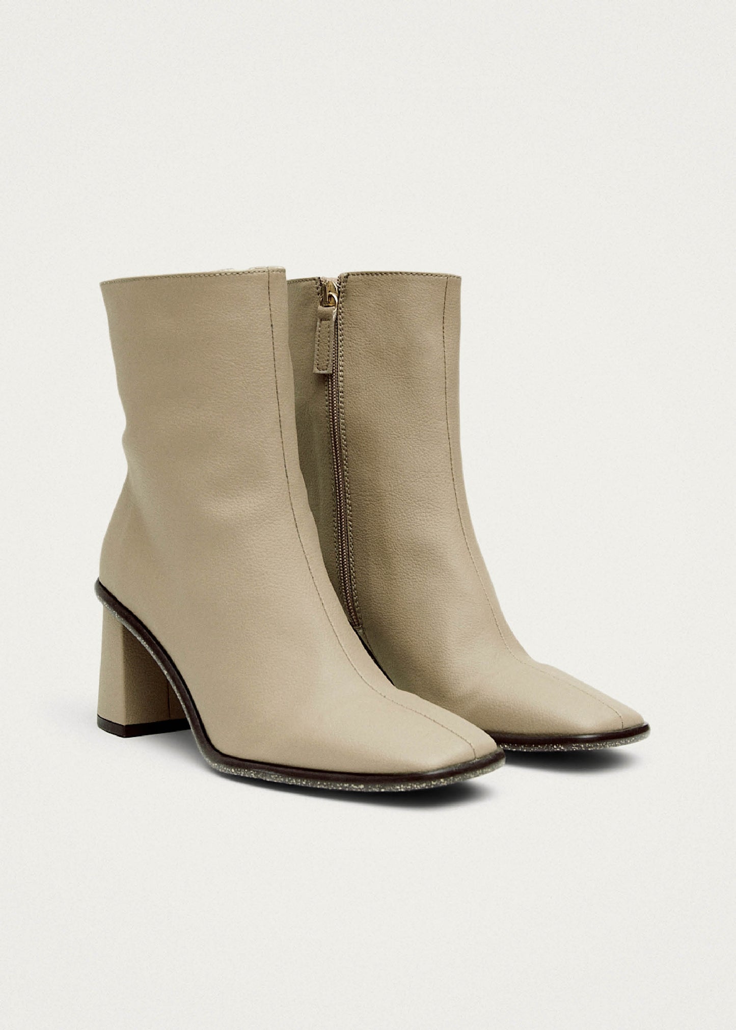 West Cactus Warm Sand Beige Vegan Leather Ankle Boots