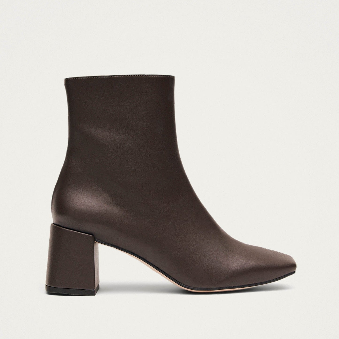 Watercolor Bottines en cuir vegan marron foncé