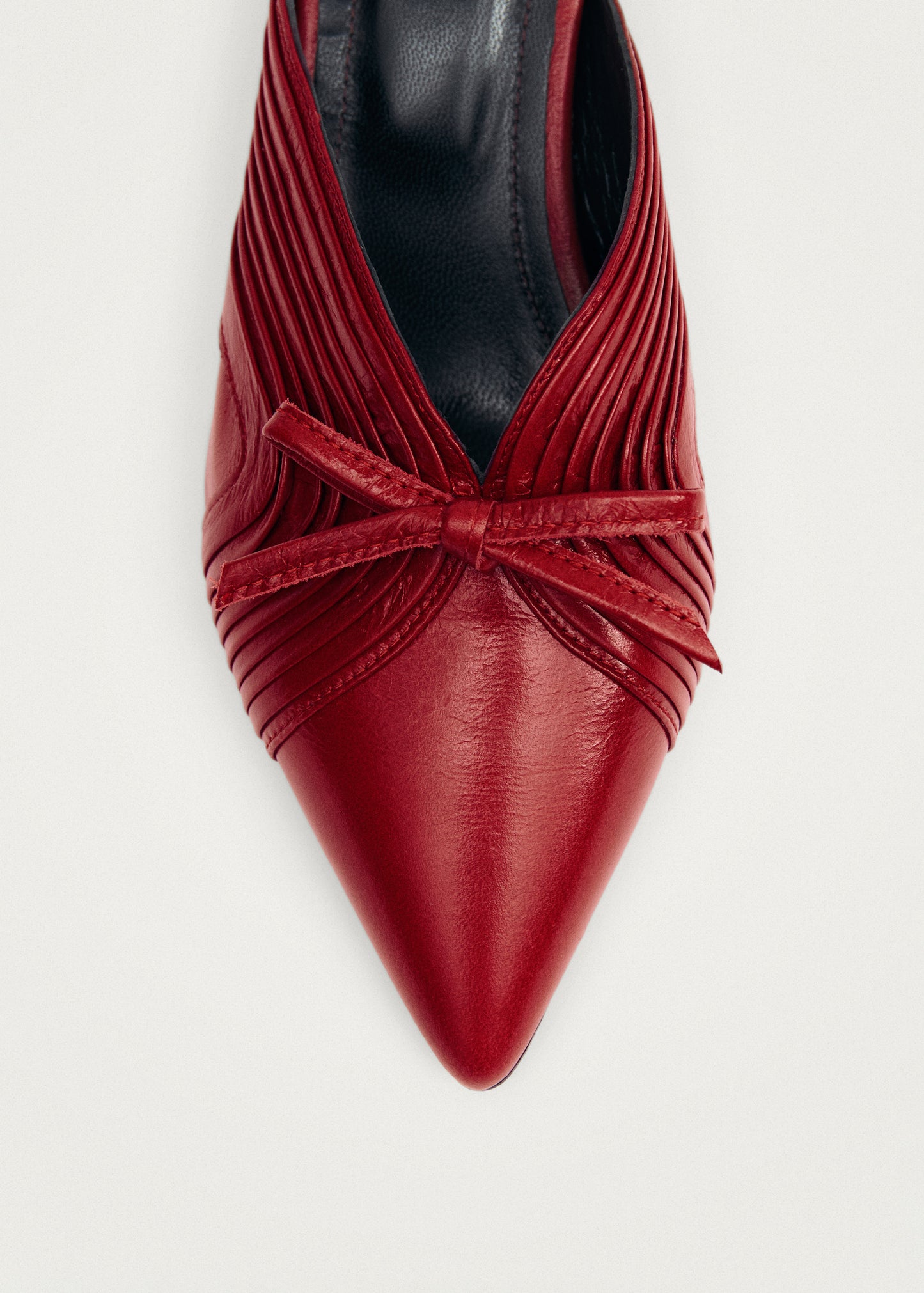 Gayle Red Leather Mules