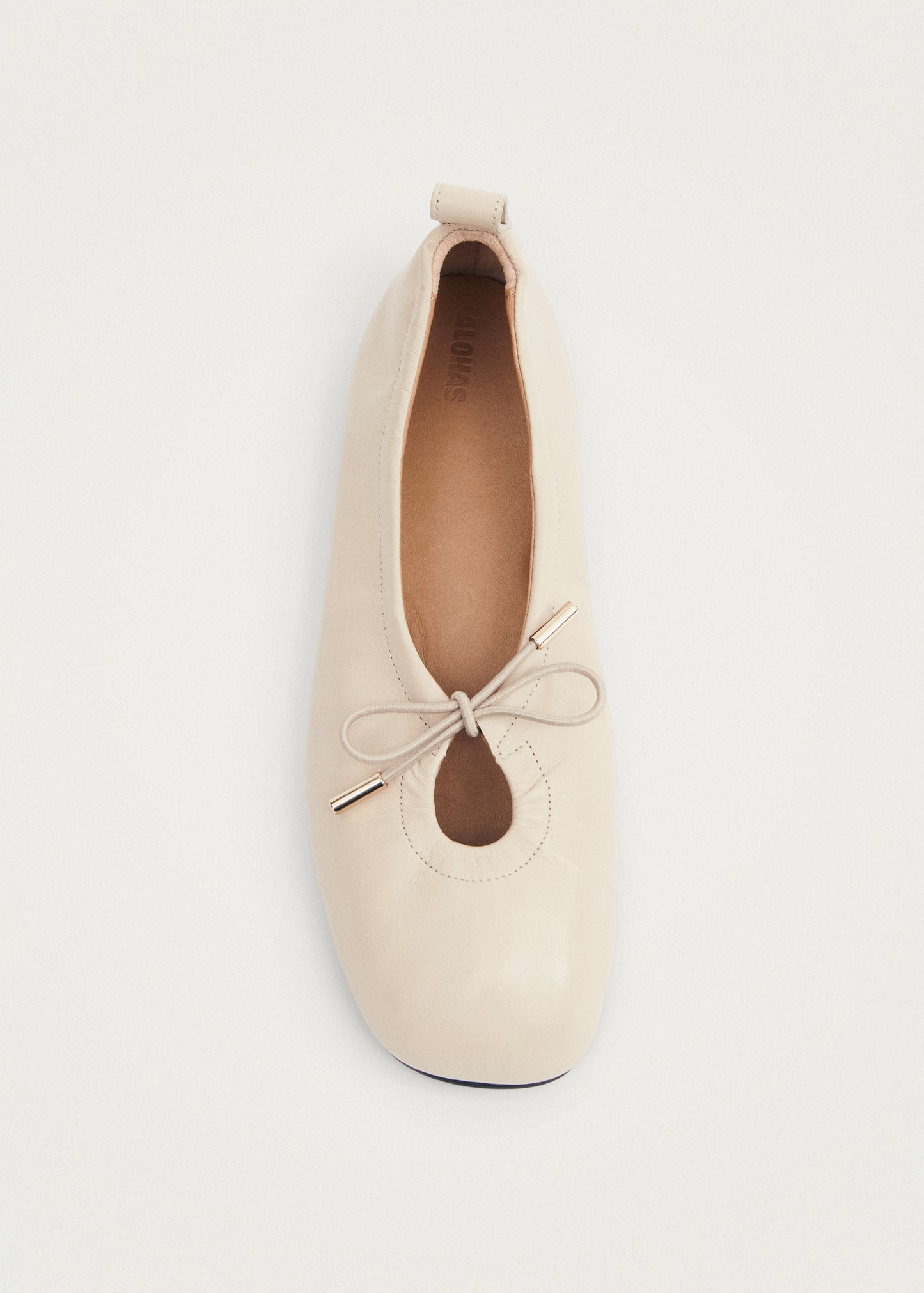 Rosalind Cream Leather Ballet Flats